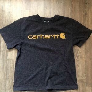 Carhartt Charcoal Tee with Mustard Logo